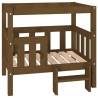 Lit pour chien Marron miel 75,5x63,5x70 cm Bois de pin solide 