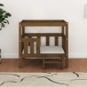 Lit pour chien Marron miel 75,5x63,5x70 cm Bois de pin solide 