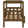 Lit pour chien Marron miel 75,5x63,5x70 cm Bois de pin solide 