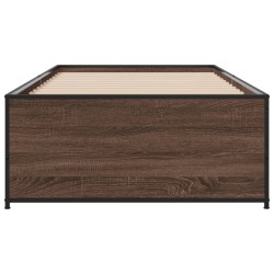 Cadre de lit sans matelas chêne marron 100x200 cm 