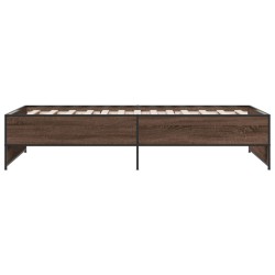 Cadre de lit sans matelas chêne marron 100x200 cm 
