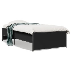 Cadre de lit sans matelas noir 100x200 cm 