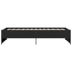 Cadre de lit sans matelas noir 100x200 cm 