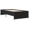 Cadre de lit sans matelas noir 100x200 cm 