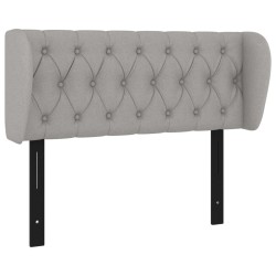 Tête de lit avec oreilles gris clair 103x23x78/88 cm tissu 