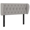 Tête de lit avec oreilles gris clair 103x23x78/88 cm tissu 