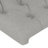 Tête de lit avec oreilles gris clair 103x23x78/88 cm tissu 