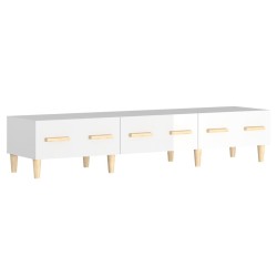Meuble TV Blanc brillant 150x34,5x30 cm Bois d'ingénierie 