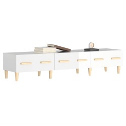 Meuble TV Blanc brillant 150x34,5x30 cm Bois d'ingénierie 