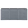 Boîte de rangement de jardin gris PP rotin 270 L 