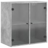 Armoire murale avec portes en verre gris béton 68x37x68,5 cm 