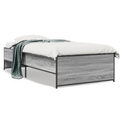 Cadre de lit sans matelas sonoma gris 100x200 cm 