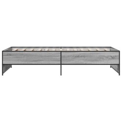Cadre de lit sans matelas sonoma gris 100x200 cm 