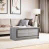 Table basse avec lumières LED sonoma gris bois d'ingénierie 