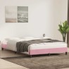 Cadre de lit sans matelas rose 160x220 cm velours 