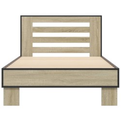 Cadre de lit sans matelas chêne sonoma 90x190 cm 