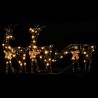Décoration de Noël famille de rennes 90 LED blanc chaud rotin 