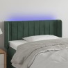 Tête de lit à LED Vert foncé 93x16x78/88 cm Velours 