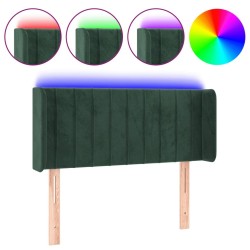 Tête de lit à LED Vert foncé 93x16x78/88 cm Velours 