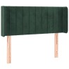 Tête de lit à LED Vert foncé 93x16x78/88 cm Velours 