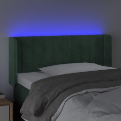 Tête de lit à LED Vert foncé 93x16x78/88 cm Velours 