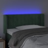 Tête de lit à LED Vert foncé 93x16x78/88 cm Velours 