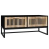 Table basse noir 80x40x35 cm Bois d'ingénierie et fer 