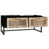 Table basse noir 80x40x35 cm Bois d'ingénierie et fer 