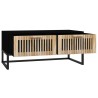 Table basse noir 80x40x35 cm Bois d'ingénierie et fer 