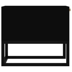 Table basse noir 80x40x35 cm Bois d'ingénierie et fer 