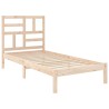 Cadre de lit sans matelas bois massif 75x190 cm 