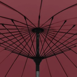 Parasol d'extérieur avec mât en aluminium 270 cm rouge bordeaux 