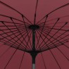 Parasol d'extérieur avec mât en aluminium 270 cm rouge bordeaux 