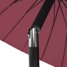 Parasol d'extérieur avec mât en aluminium 270 cm rouge bordeaux 