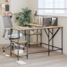 Bureau chêne sonoma 139x139x75 cm bois d'ingénierie 