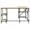 Bureau chêne sonoma 139x139x75 cm bois d'ingénierie 