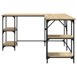 Bureau chêne sonoma 139x139x75 cm bois d'ingénierie 