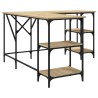 Bureau chêne sonoma 139x139x75 cm bois d'ingénierie 