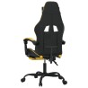 Chaise de jeu avec repose-pied Noir et doré Similicuir 