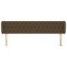 Tête de lit avec oreilles Marron foncé 183x23x78/88 cm Tissu 