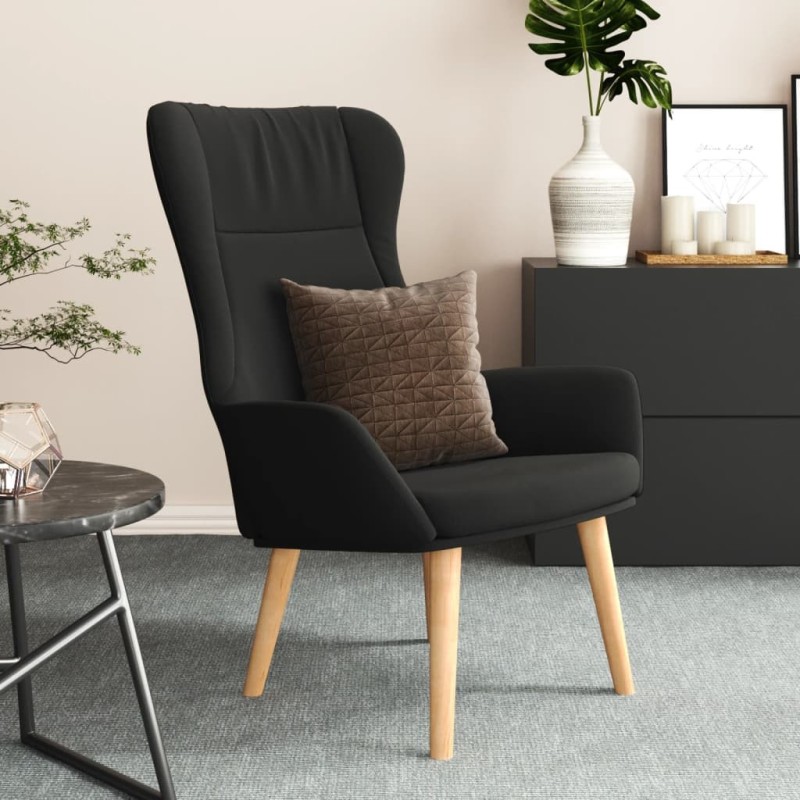 Chaise de relaxation Noir Tissu Chaise de relaxation Noir Tissu