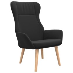 Chaise de relaxation Noir Tissu 