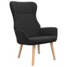 Chaise de relaxation Noir Tissu 