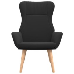 Chaise de relaxation Noir Tissu 
