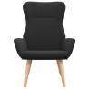 Chaise de relaxation Noir Tissu 