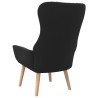 Chaise de relaxation Noir Tissu 