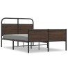 Cadre de lit sans matelas 135x190 cm chêne marron 
