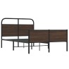 Cadre de lit sans matelas 135x190 cm chêne marron 