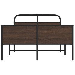 Cadre de lit sans matelas 135x190 cm chêne marron 