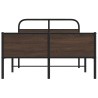 Cadre de lit sans matelas 135x190 cm chêne marron 